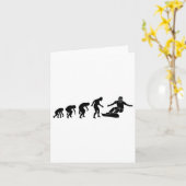 Snowboarden Evolution - Snowboardliebhaber Winter  Karte (Gelbe Blume)