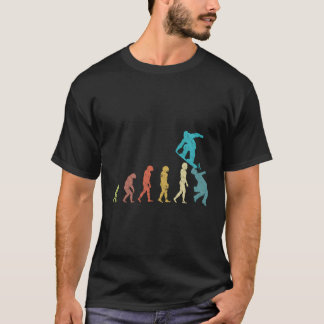 Snowboarden Evolution Unglaublich witzig Sport Zit T-Shirt