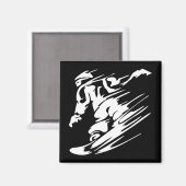 Snowboarden Extremsport Magnet (Vorderseite/Rückseite)