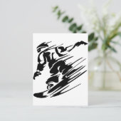 Snowboarden Extremsport Postkarte (Stehend Vorderseite)