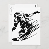 Snowboarden Extremsport Postkarte (Vorne/Hinten)