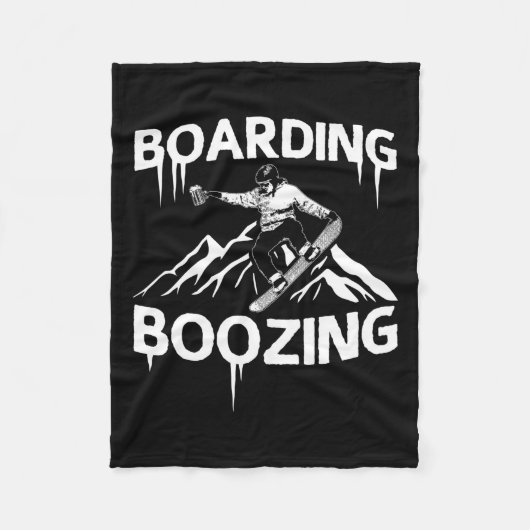 Snowboarden Fleecedecke (Vorderseite)