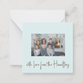 Snowboarden Foto Weihnachten Mitteilungskarte (Rückseite)