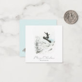 Snowboarden Foto Weihnachten Mitteilungskarte (Vorderseite/Rückseite Beispiel)