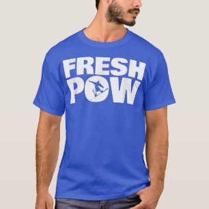 Snowboarden Fresh Pow Snowboard Theme T-Shirt