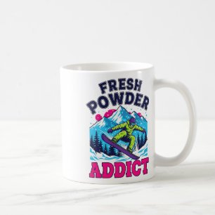 Snowboarden Frischer Pulverschnee Cooler Snowboard Kaffeetasse