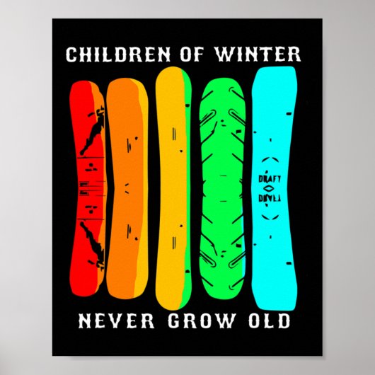Snowboarden Funny Snowboard Poster (Vorne)