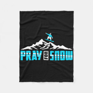 Snowboarden für den Beten Snow Jesus Fleecedecke