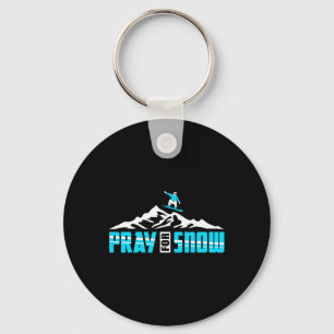 Snowboarden für den Beten Snow Jesus Schlüsselanhänger
