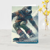 Snowboarden Geburtstagskarte Karte (Gelbe Blume)