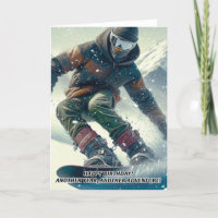 Snowboarden Geburtstagskarte
