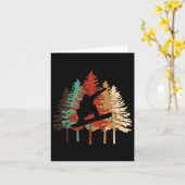 Snowboarden Geschenk Design Vintage Pine Tree Stil Karte (Gelbe Blume)