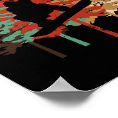 Snowboarden Geschenk Design Vintage Pine Tree Stil Poster (Ecke)