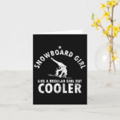 Snowboarden - Geschenk für Girl Snowboarder Winter Karte (Gelbe Blume)