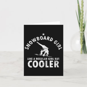 Snowboarden - Geschenk für Girl Snowboarder Winter Karte