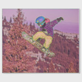 Snowboarden Geschenkpapier (Flach)