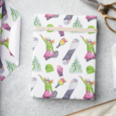 Snowboarden Geschenkpapier