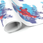 Snowboarden Geschenkpapier (Rolleneckpunkt)