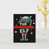 Snowboarden Gnome Weihnachten Pajama - Snowboarden Karte (Gelbe Blume)