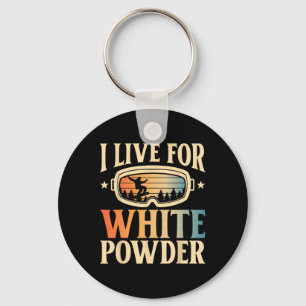 Snowboarden Goggles, die ich lebe für Schnee aus w Schlüsselanhänger