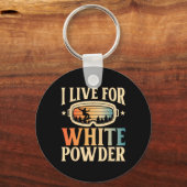 Snowboarden Goggles, die ich lebe für Schnee aus w Schlüsselanhänger (Vorderseite)