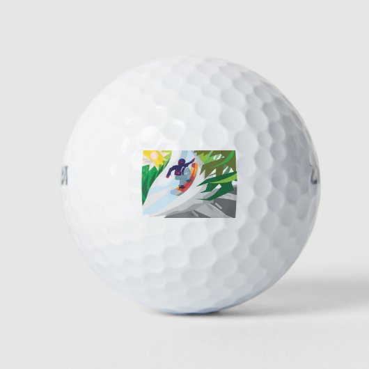 Snowboarden Golfball (Vorderseite)