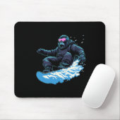 Snowboarden - Gorilla auf dem Snowboard-Schnee Mousepad (Mit Mouse)