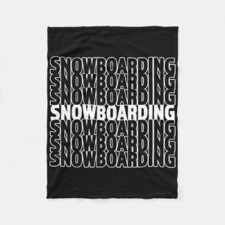 Snowboarden - Großartiges Wintergeschenk für Snowb Fleecedecke