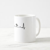 Snowboarden Heartbeat Snowboarder Geschenke Kaffeetasse (VorderseiteRechts)