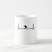 Snowboarden Heartbeat Snowboarder Geschenke Kaffeetasse (Mittel)