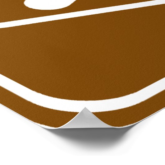 Snowboarden Highway-Zeichen Poster (Ecke)