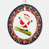 Snowboarden Holiday Geschenk Keramik Keramik Ornament (Links)
