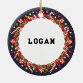 Snowboarden Holiday Geschenk Keramik Keramik Ornament (Hinten)