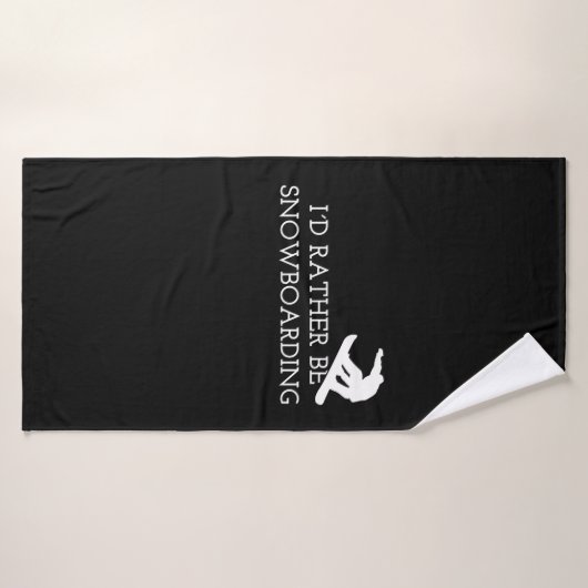 Snowboarden - ich würde eher Snowboarden Badehandtuch (Badehandtuch)