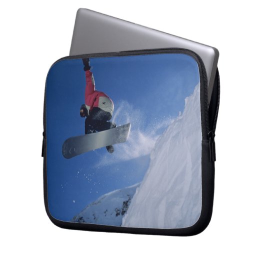 Snowboarden im Snowbird Resort, Utah (MR) Laptopschutzhülle (Vorderseite Links)