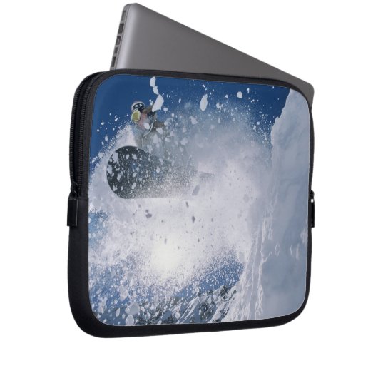 Snowboarden im Snowbird Resort, Wasatch Laptopschutzhülle (Vorne Rechts)