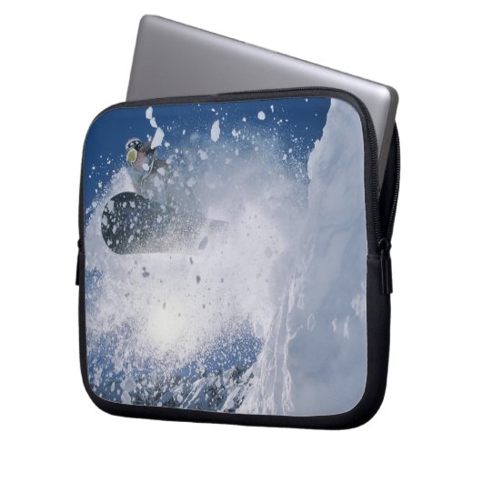 Snowboarden im Snowbird Resort, Wasatch Laptopschutzhülle (Vorderseite Links)