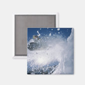 Snowboarden im Snowbird Resort, Wasatch Magnet (Vorderseite/Rückseite)