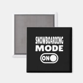 Snowboarden im Winter 1 Magnet (Vorderseite/Rückseite)
