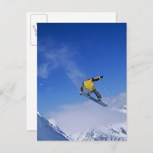 Snowboarden in der Grizzly Gulch, Little Cottonwoo Postkarte (Vorne/Hinten)