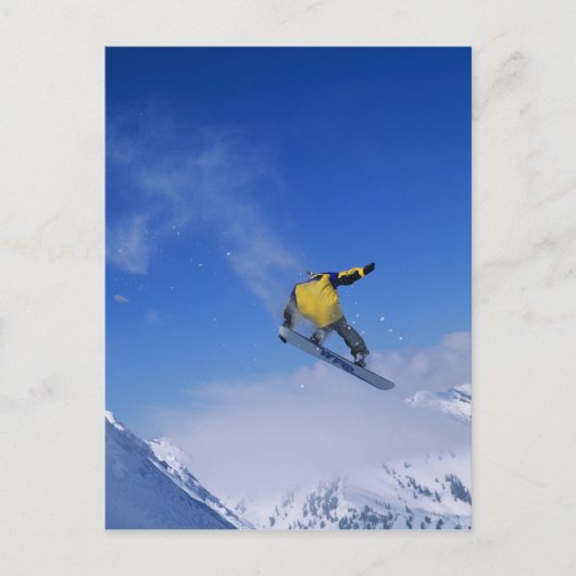 Snowboarden in der Grizzly Gulch, Little Cottonwoo Postkarte (Vorderseite)