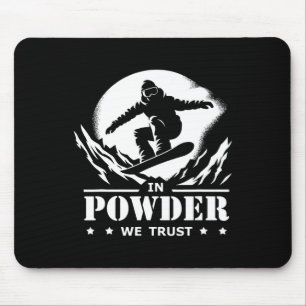 Snowboarden in Pulverform vertrauen wir Grafik Mousepad