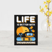Snowboarden ist besser als Snowboarden Snowbo Karte (Gelbe Blume)