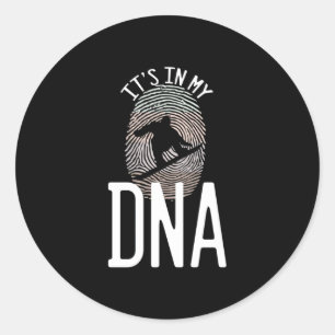 Snowboarden ist in meiner DNS Runder Aufkleber