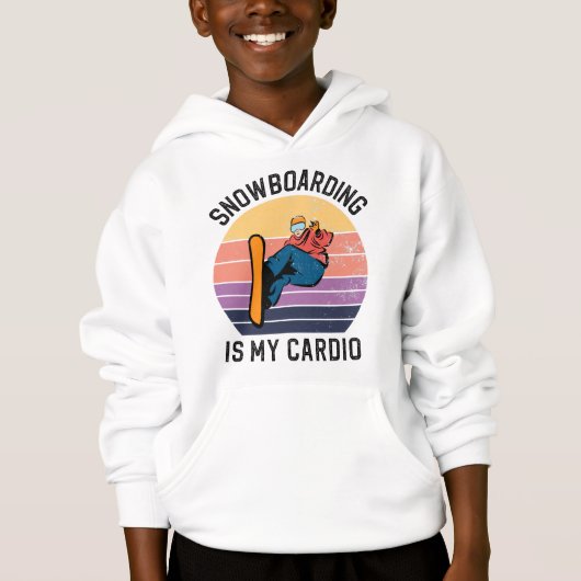 Snowboarden ist mein Cardio Snow Boarder Snow Spor Hoodie (Vorderseite)