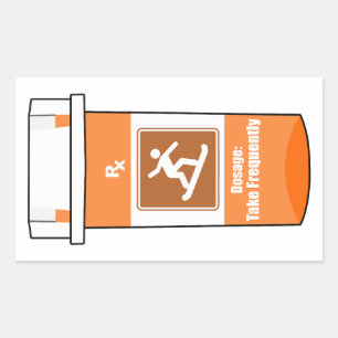 Snowboarden ist mein Medikament Rechteckiger Aufkleber