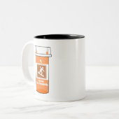 Snowboarden ist mein Medikament Zweifarbige Tasse (Vorderseite Links)
