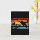 Snowboarden ist meine Lieblingssaison Snowboarder Karte (Gelbe Blume)