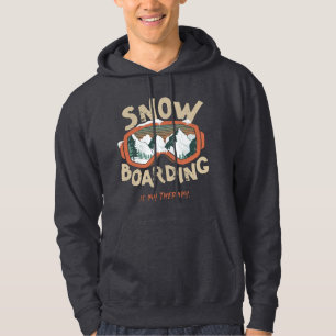 Snowboarden ist meine Therapie Funny Mountain Wint Hoodie