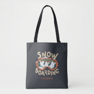 Snowboarden ist meine Therapie Lustiger Berg Winte Tasche